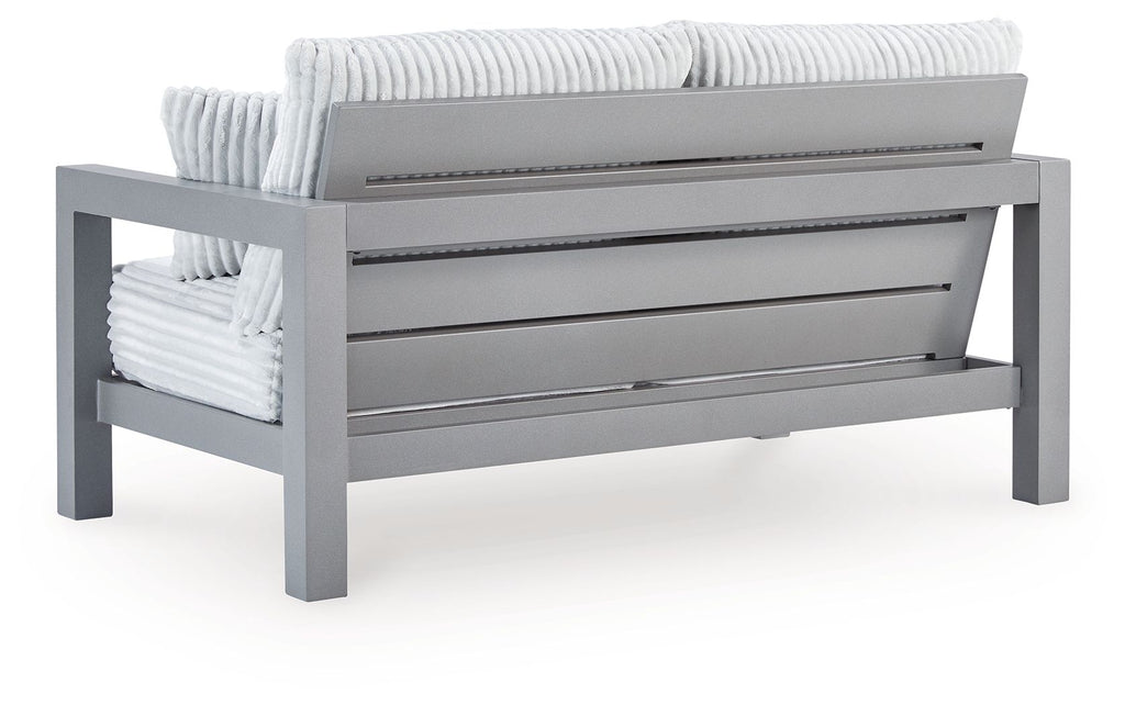 Hurley Park - Loveseat With Cushion - Gray - Stylish Home Furniture
