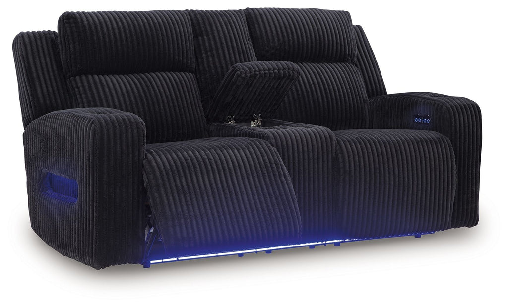 Forest Lake - Power Reclining Loveseat With Console / Adj Headrest - Stylish Home Furniture