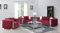 U251 - Velvet Sofa - Burgundy