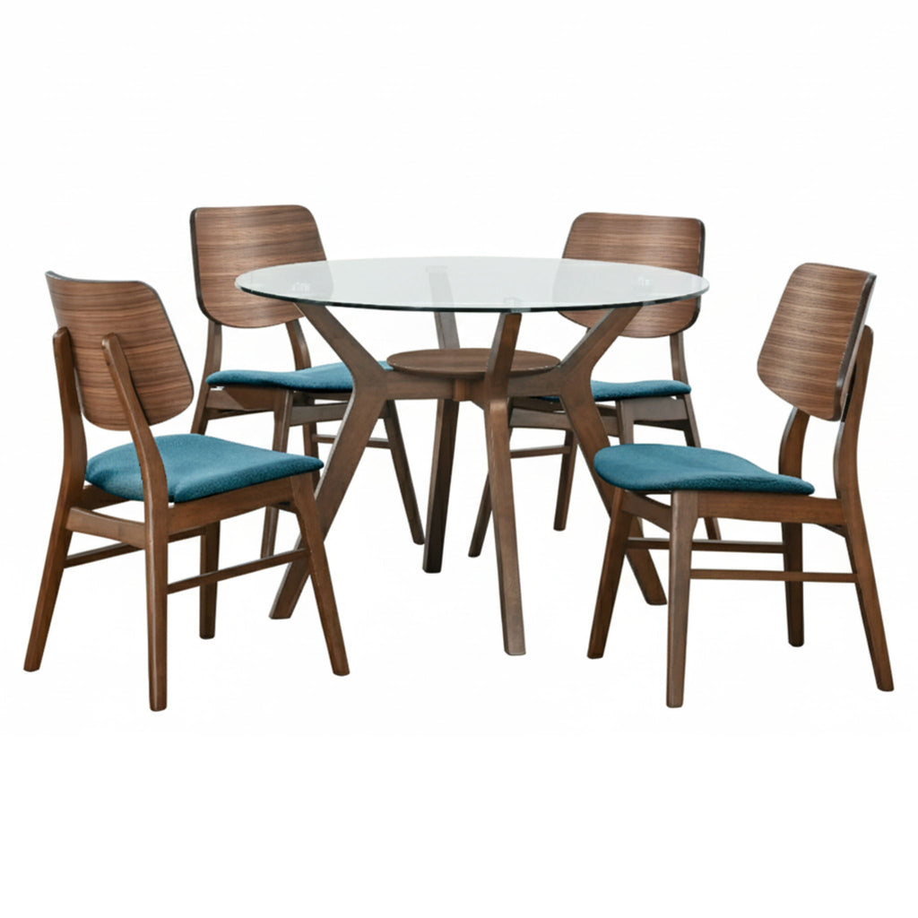 Oscar - Round Glass Dining Table Set - Stylish Home Furniture