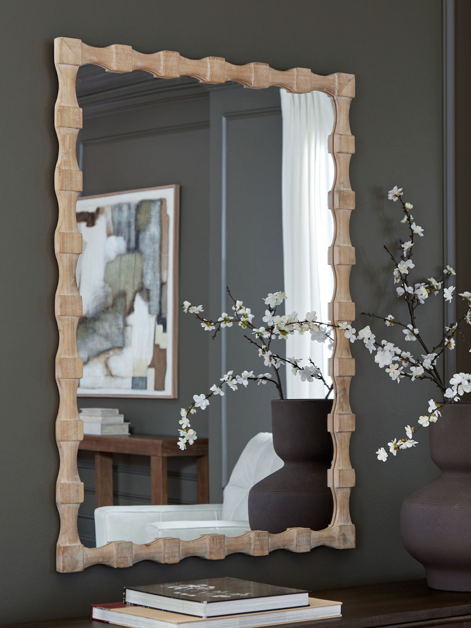Acelmore - Accent Mirror - Light Brown - Stylish Home Furniture