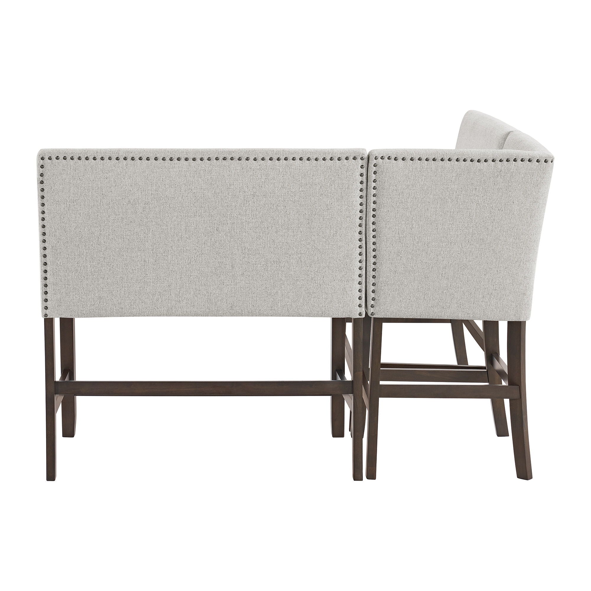 Seneca - Counter 3 Piece Corner Bench - Brown / Gray - Stylish Home Furniture