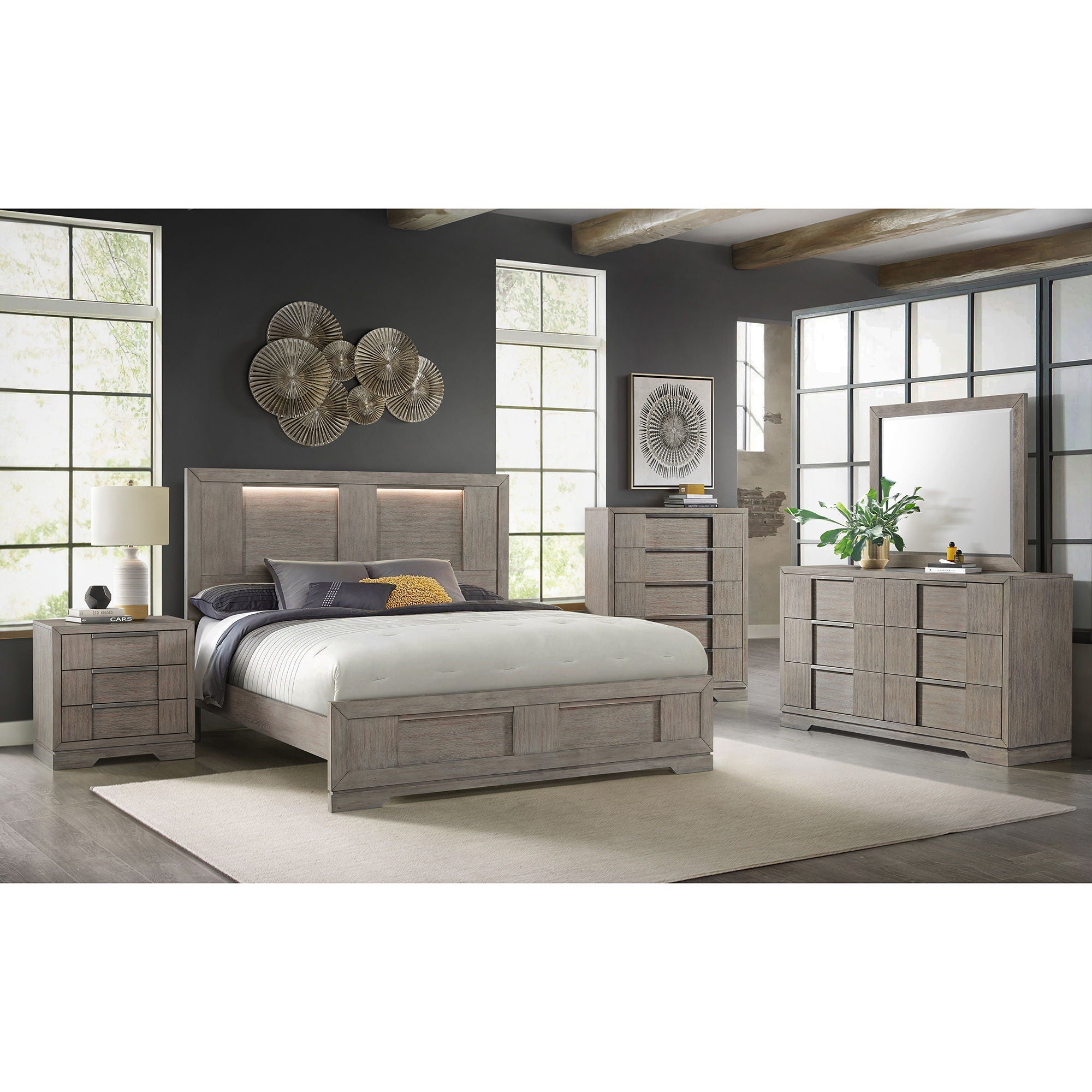 Kelis - 5 Drawer Chest - Gray - Stylish Home Furniture