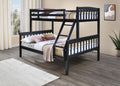 S095 - Twin / Full Bunk Bed - Black - Stylish Home Furniture