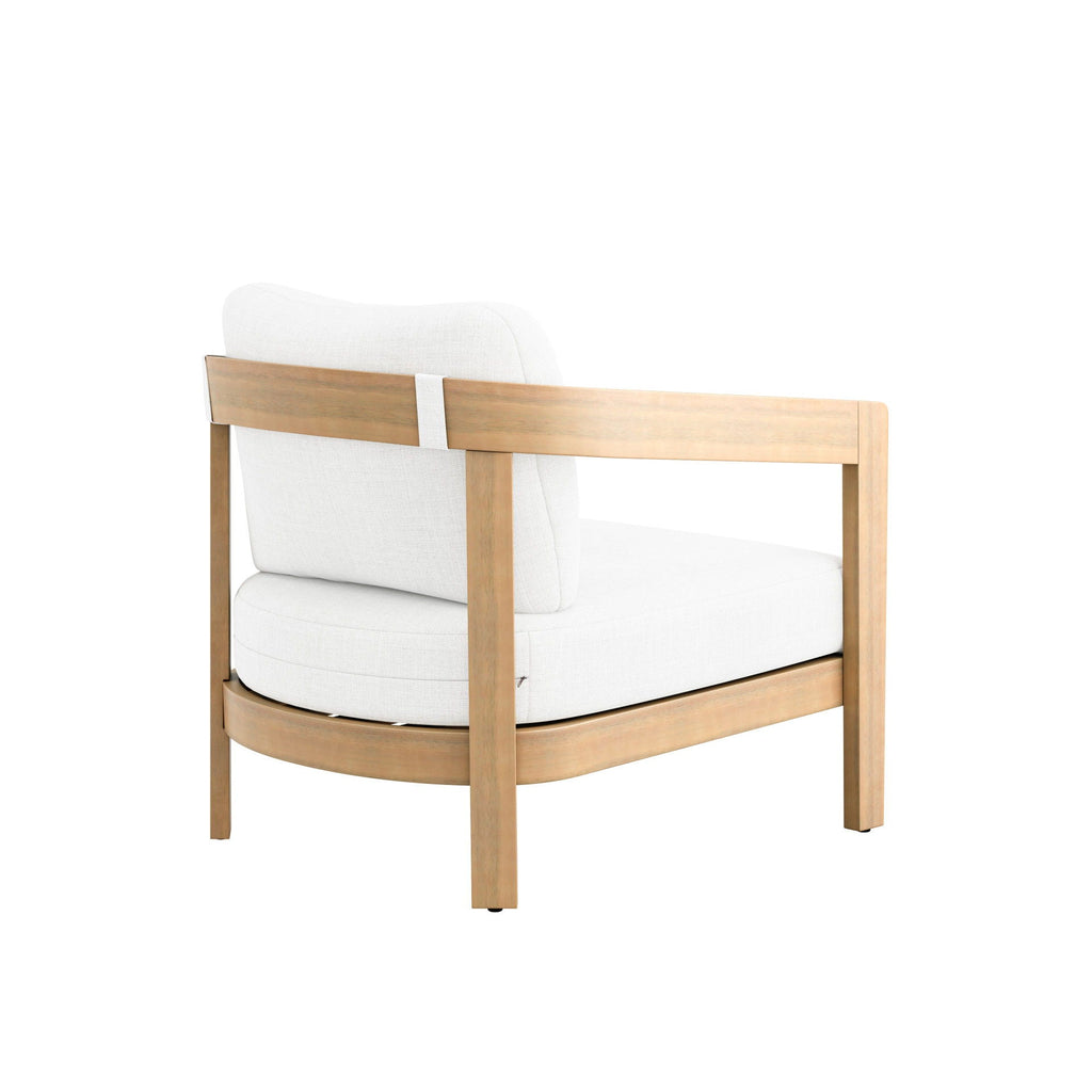 Wesley - Patio Club Chair With Cushion - White - Stylish Home Furniture