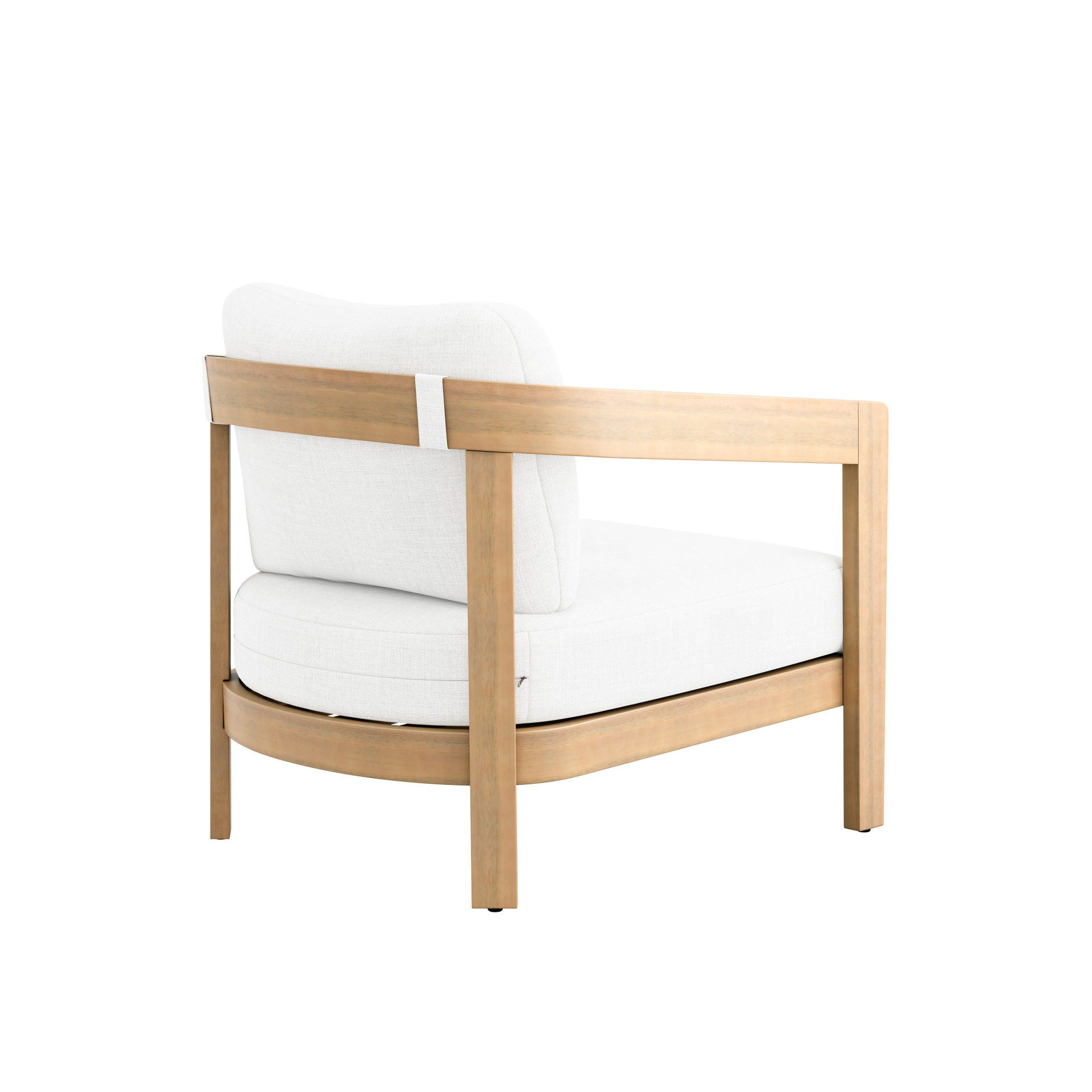 Wesley - Patio Club Chair With Cushion - White - Stylish Home Furniture