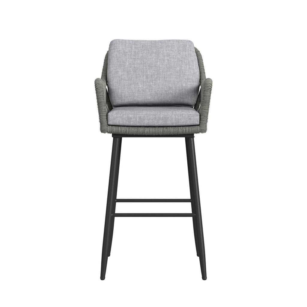 Bayhill - Fabric Barstool (Set of 2) - Black / Gray - Stylish Home Furniture