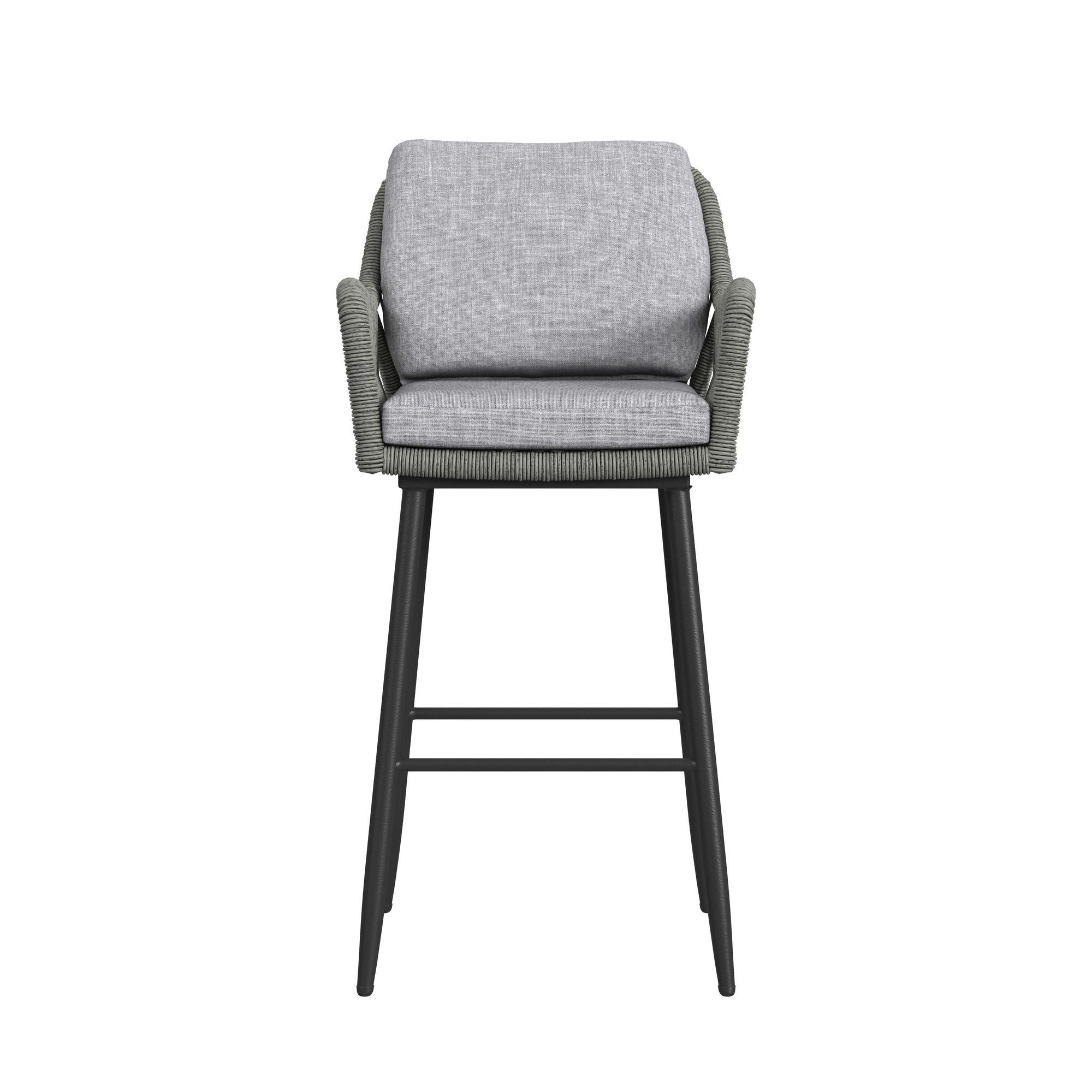 Bayhill - Fabric Barstool (Set of 2) - Black / Gray - Stylish Home Furniture