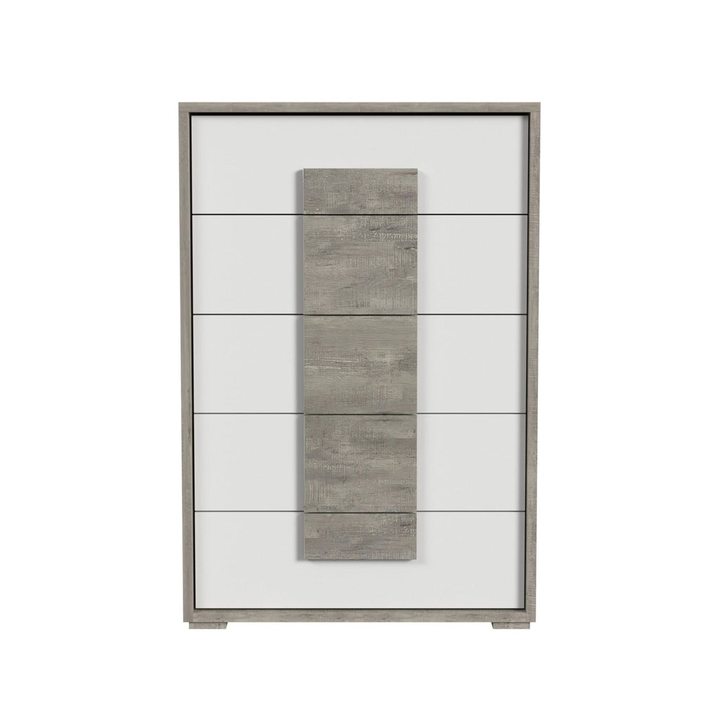 San Matteo - 5-Drawer Chest - Gray - Stylish Home Furniture