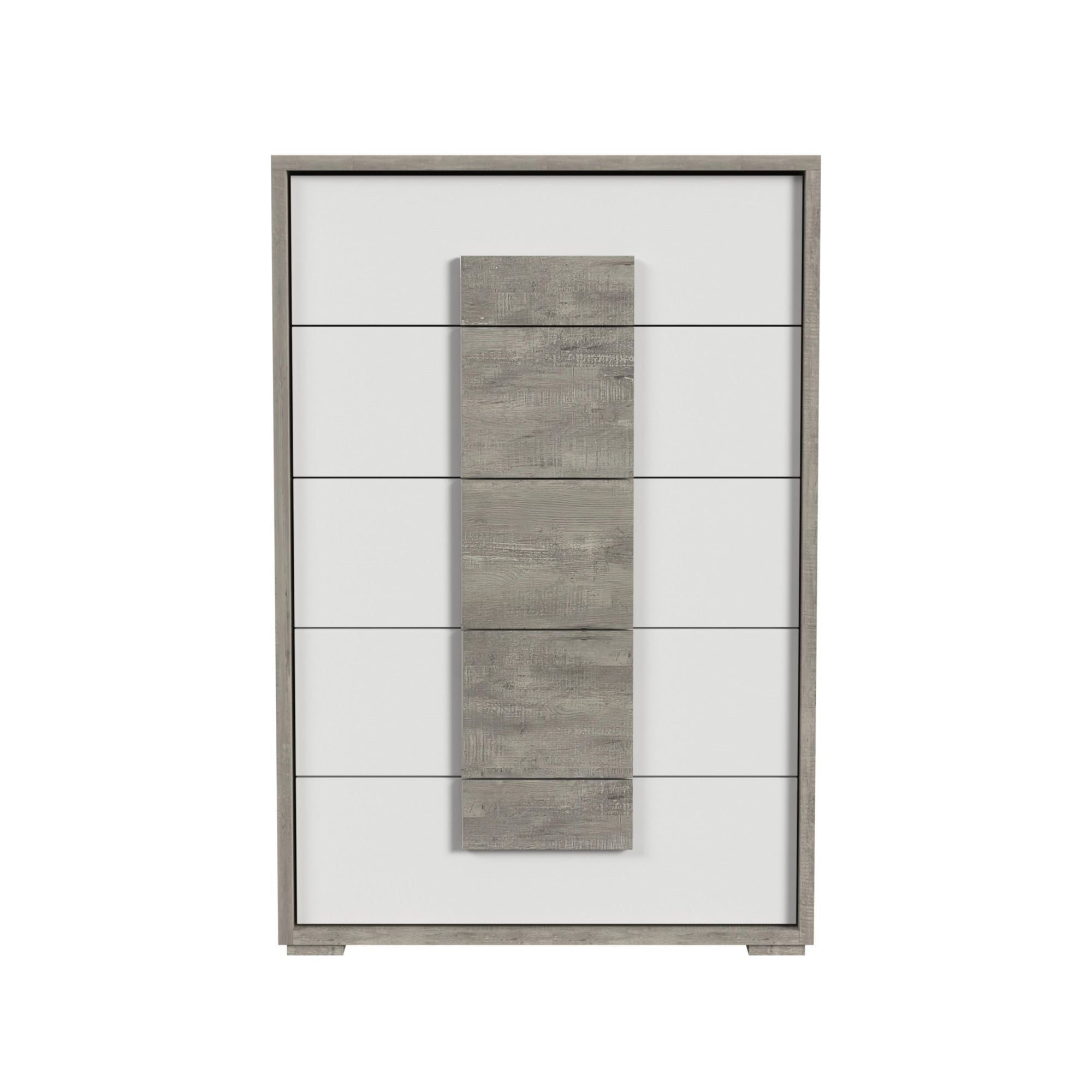 San Matteo - 5-Drawer Chest - Gray - Stylish Home Furniture