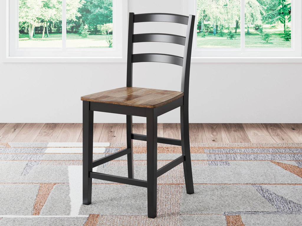 Wildenauer - Barstool (Set of 2) - Brown / Black - Stylish Home Furniture