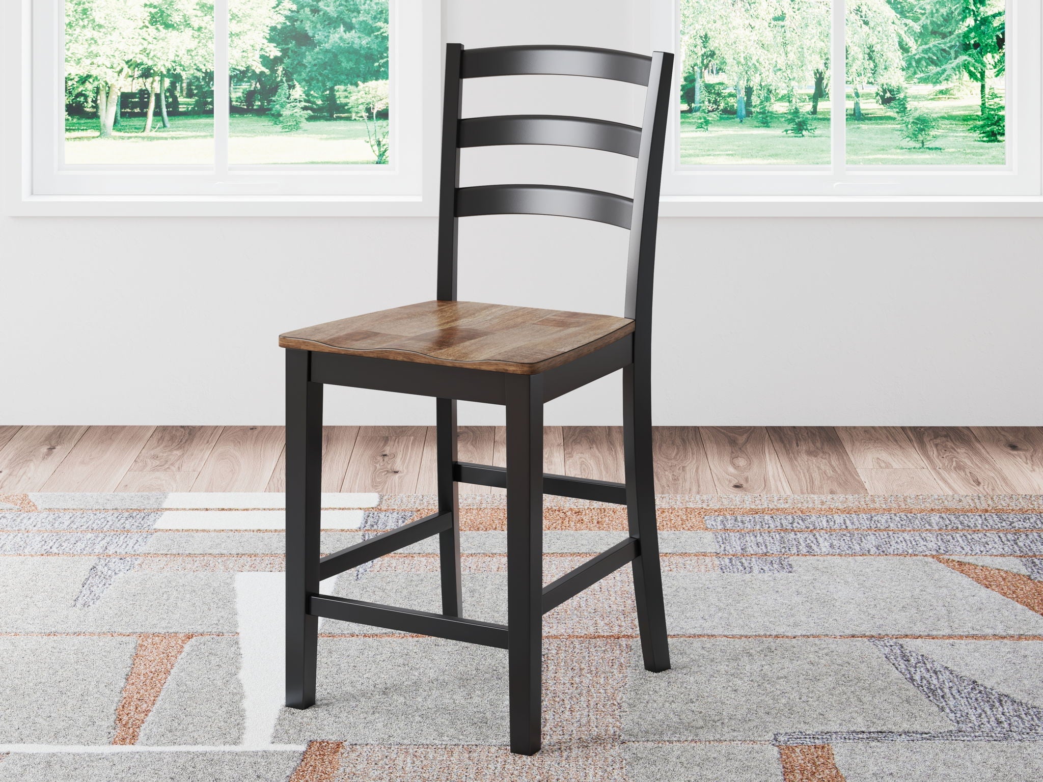 Wildenauer - Barstool (Set of 2) - Brown / Black - Stylish Home Furniture