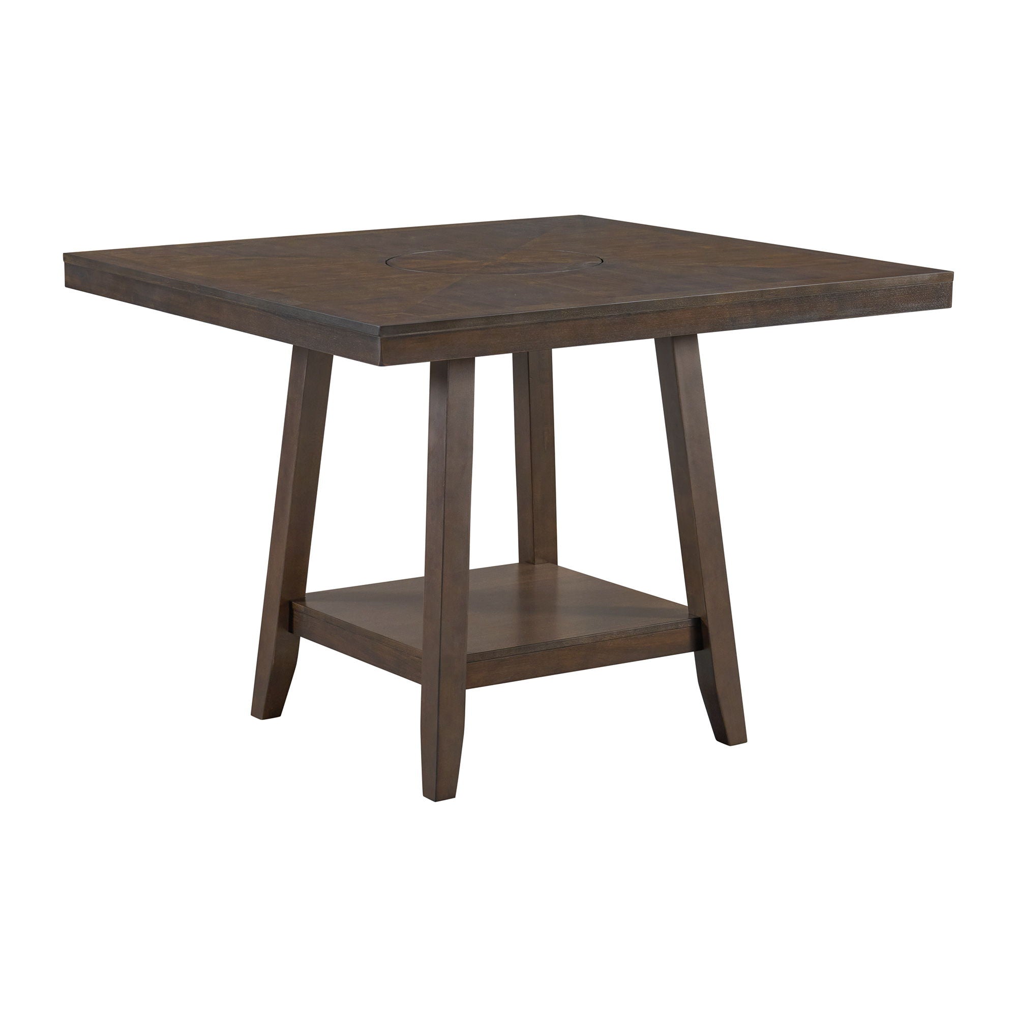 Seneca - Square Counter Table With Lazy Susan - Stylish Home Furniture