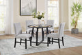 D182 - 5 Piece Dining Room Set (Table, 4 Side Chairs) - Black / Gray