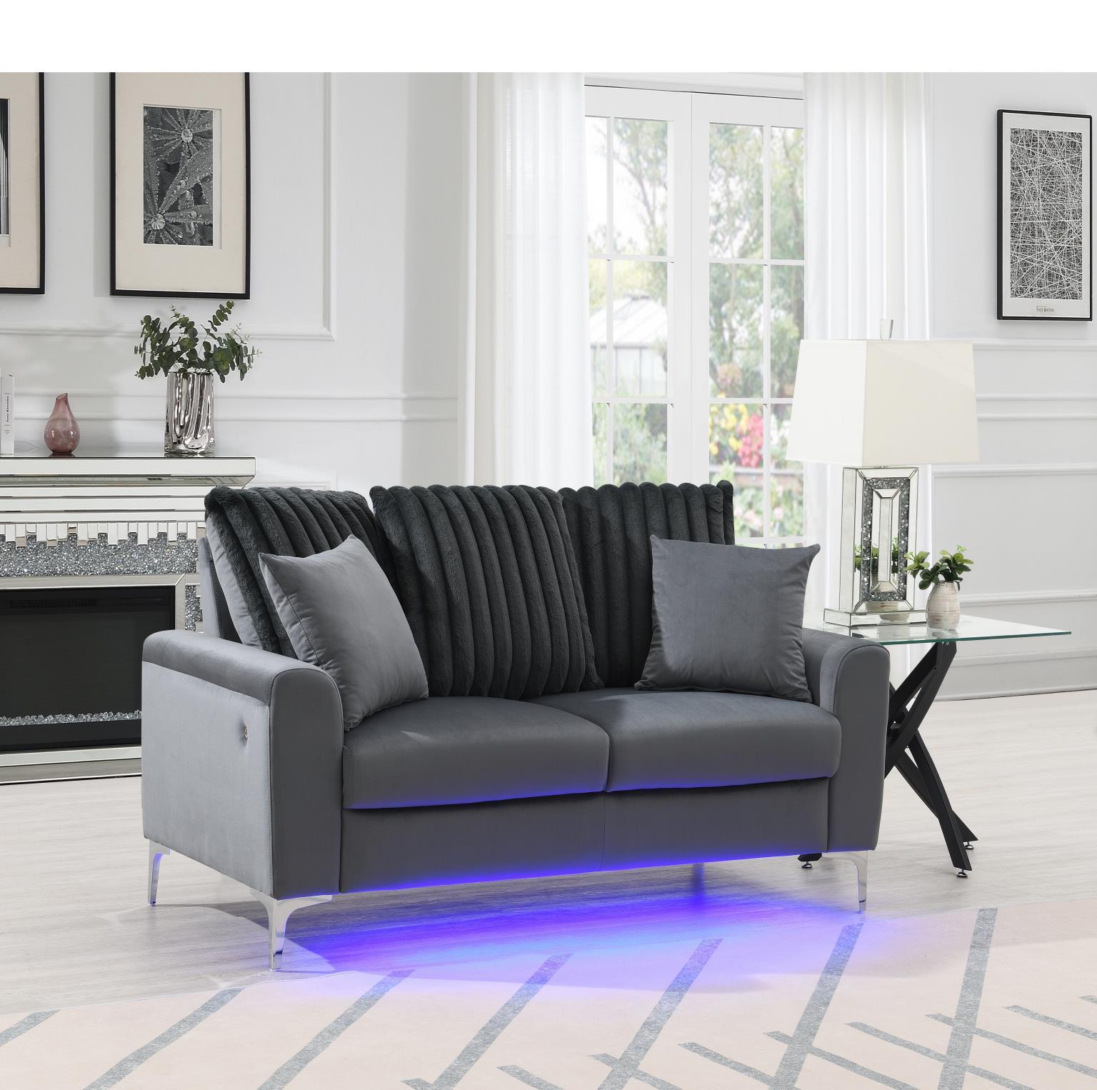 U481 - Sofa & Loveseat - Gray - Stylish Home Furniture