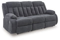Observation - Reclining Power Sofa With Drop Down Table - Steel - Stylish Home Furniture