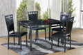 D681 - 5 Piece Dining Room Set (Table, 4 Chairs) - Black - Stylish Home Furniture