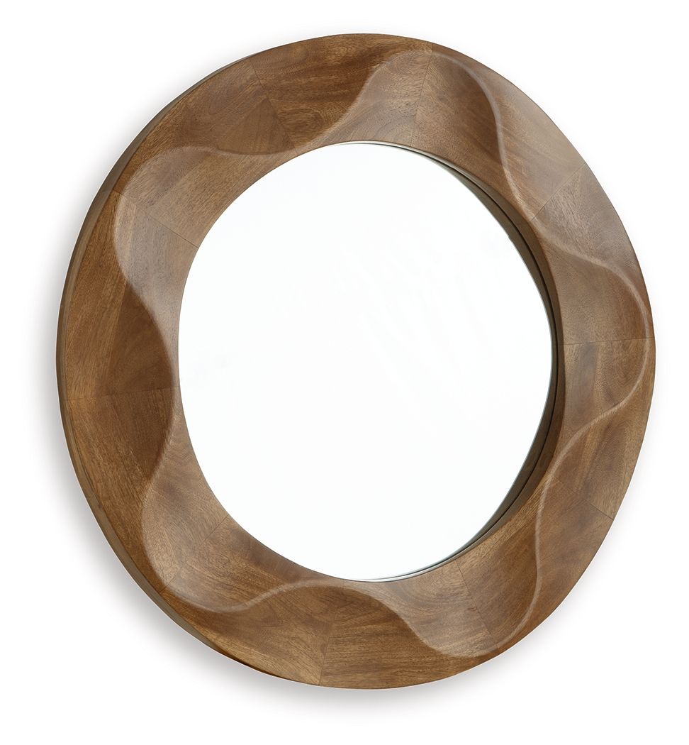Aajon - Accent Mirror - Brown - Stylish Home Furniture
