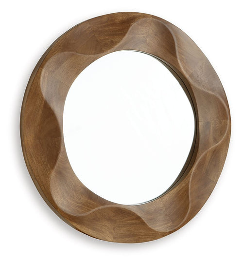 Aajon - Accent Mirror - Brown - Stylish Home Furniture