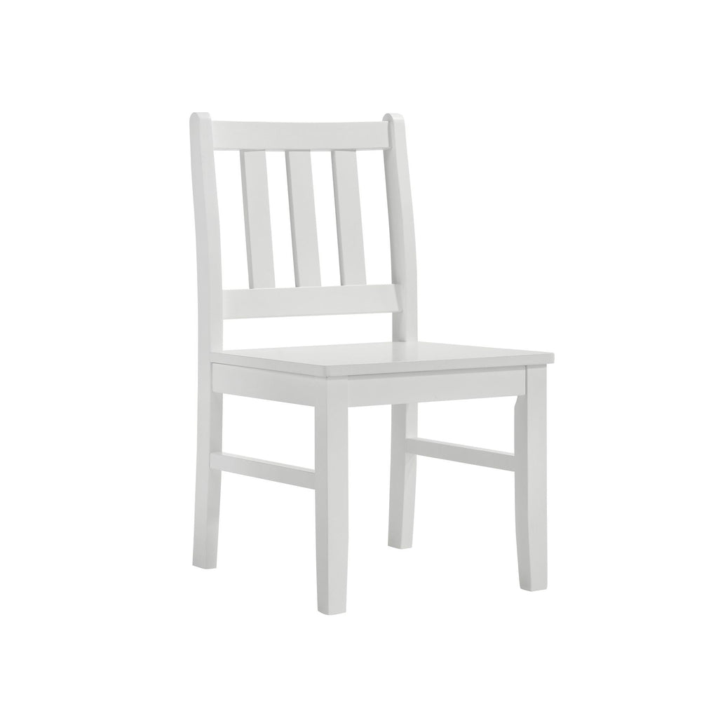 Travis Youth - 5 Piece Dining Set With Table And 4 Chairs - White - Stylish Home Furniture