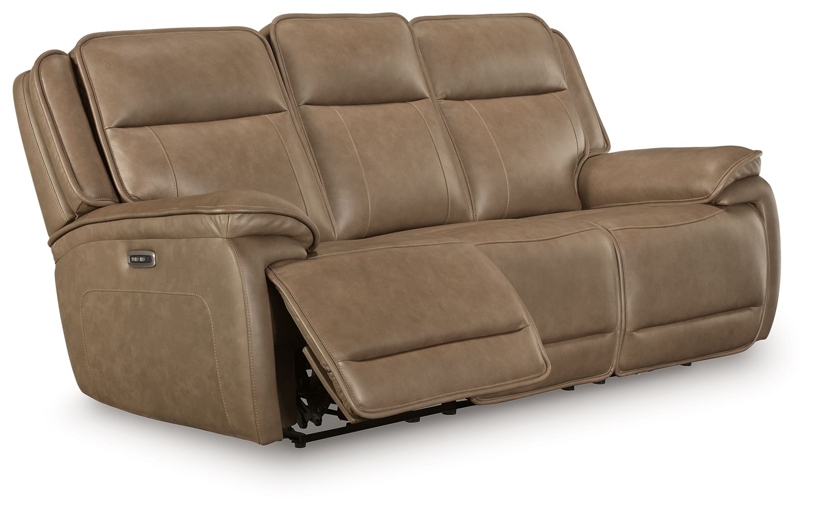 Glencroft - Power Reclining Sofa With Adjustable Headrest - Sahara - Stylish Home Furniture