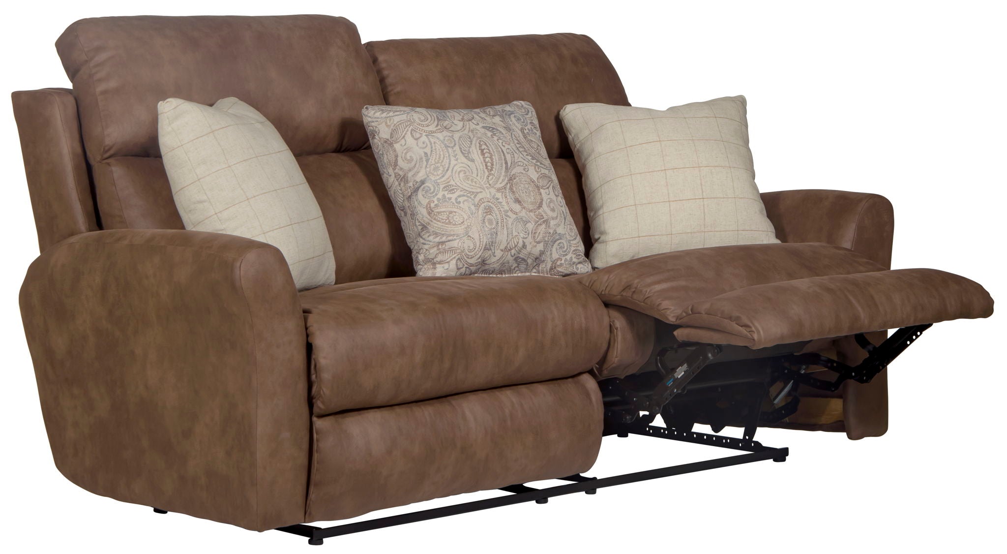 Justine - Lay Flat Reclining Loveseat - Burlap - Stylish Home Furniture