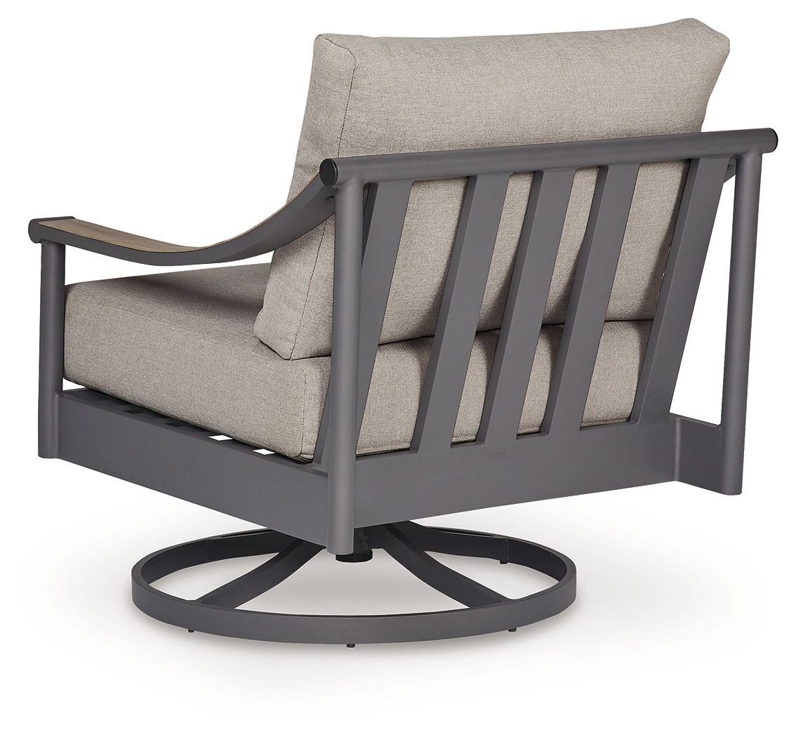 Ocean Beach - Swivel Lounge With Cushion - Gray - Stylish Home Furniture