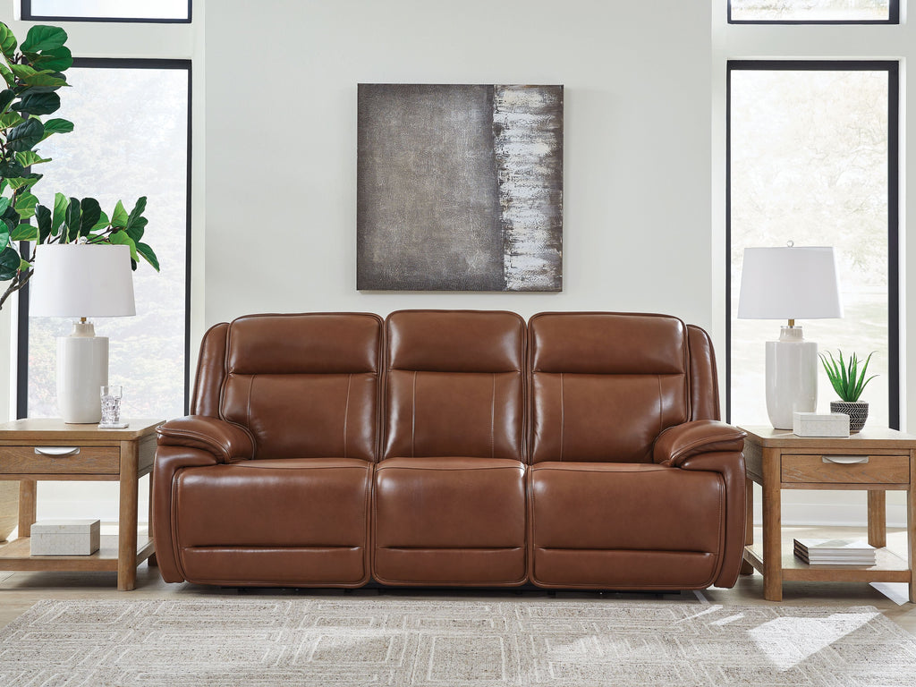 Healy Pier - Power Reclining Sofa / Adj Headrest - Chocolate - Stylish Home Furniture