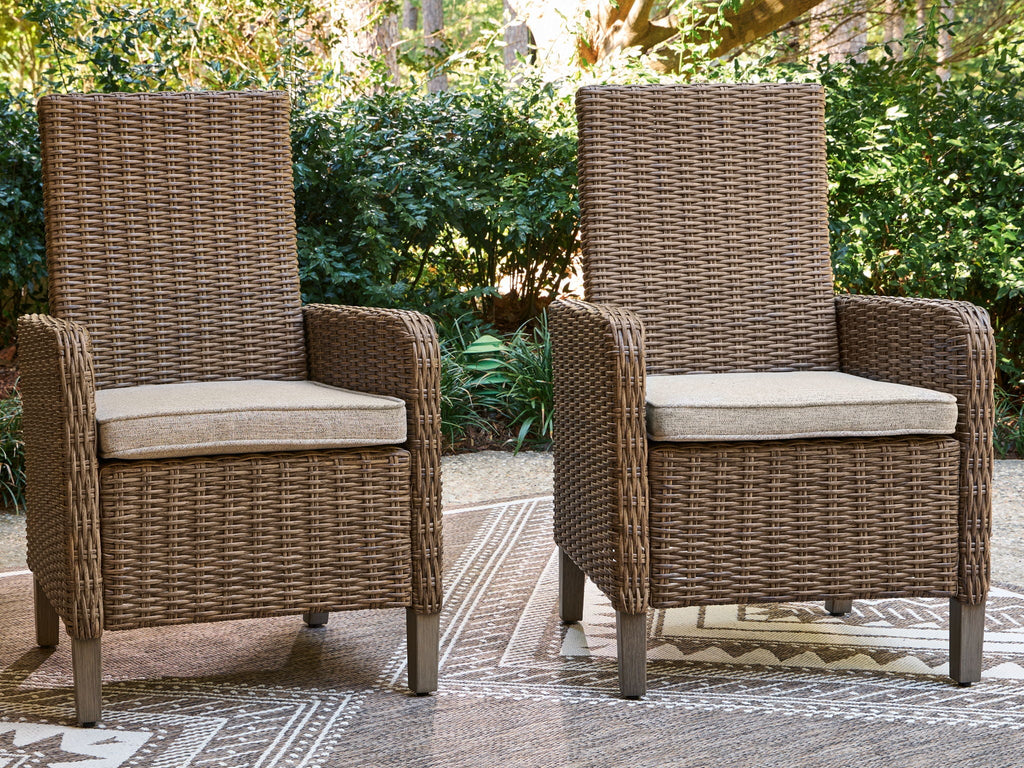 Laguna Heights - Arm Chair With Cushion (Set of 2) - Beige - Stylish Home Furniture