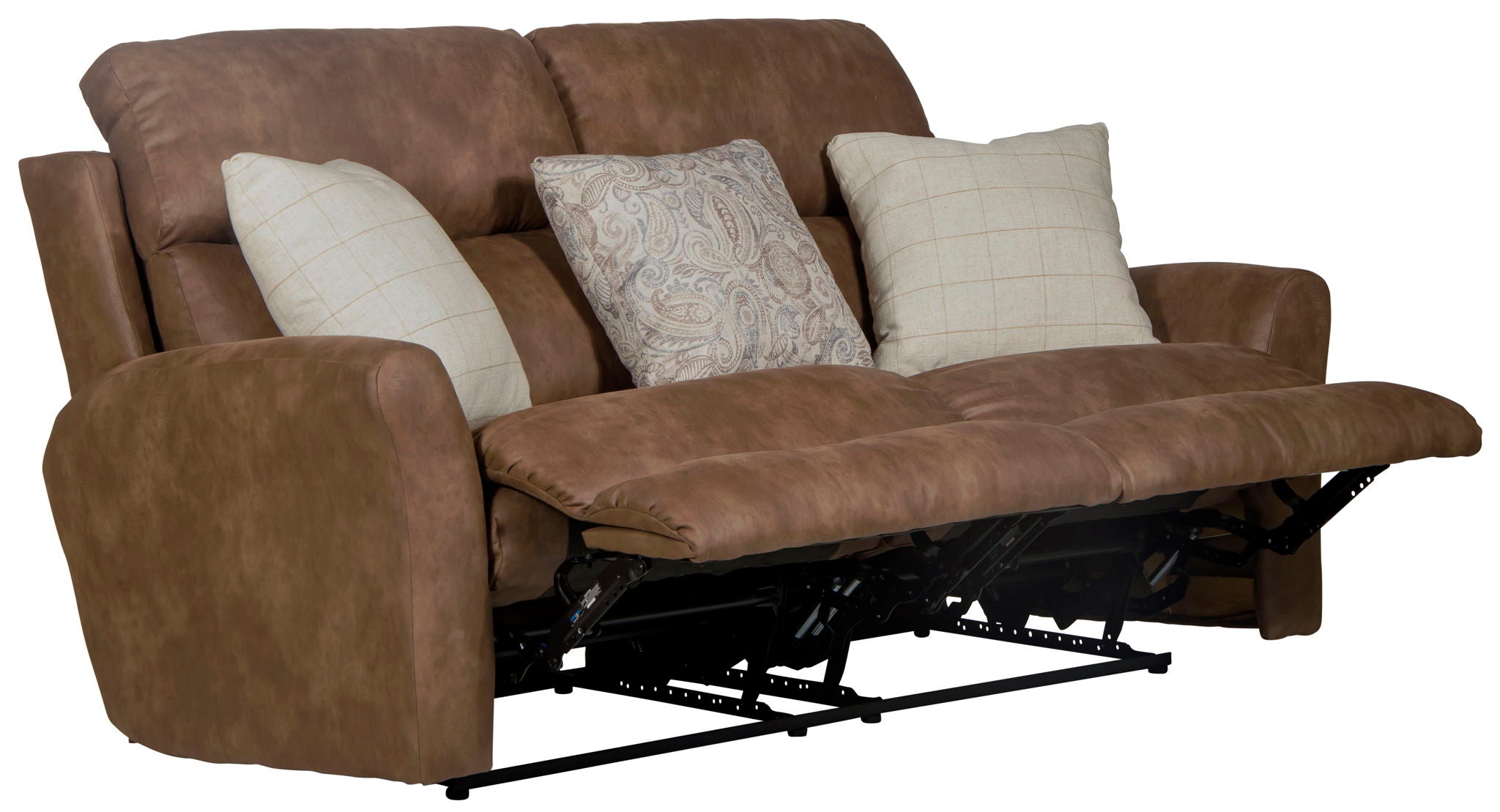Justine - Lay Flat Reclining Loveseat - Burlap - Stylish Home Furniture