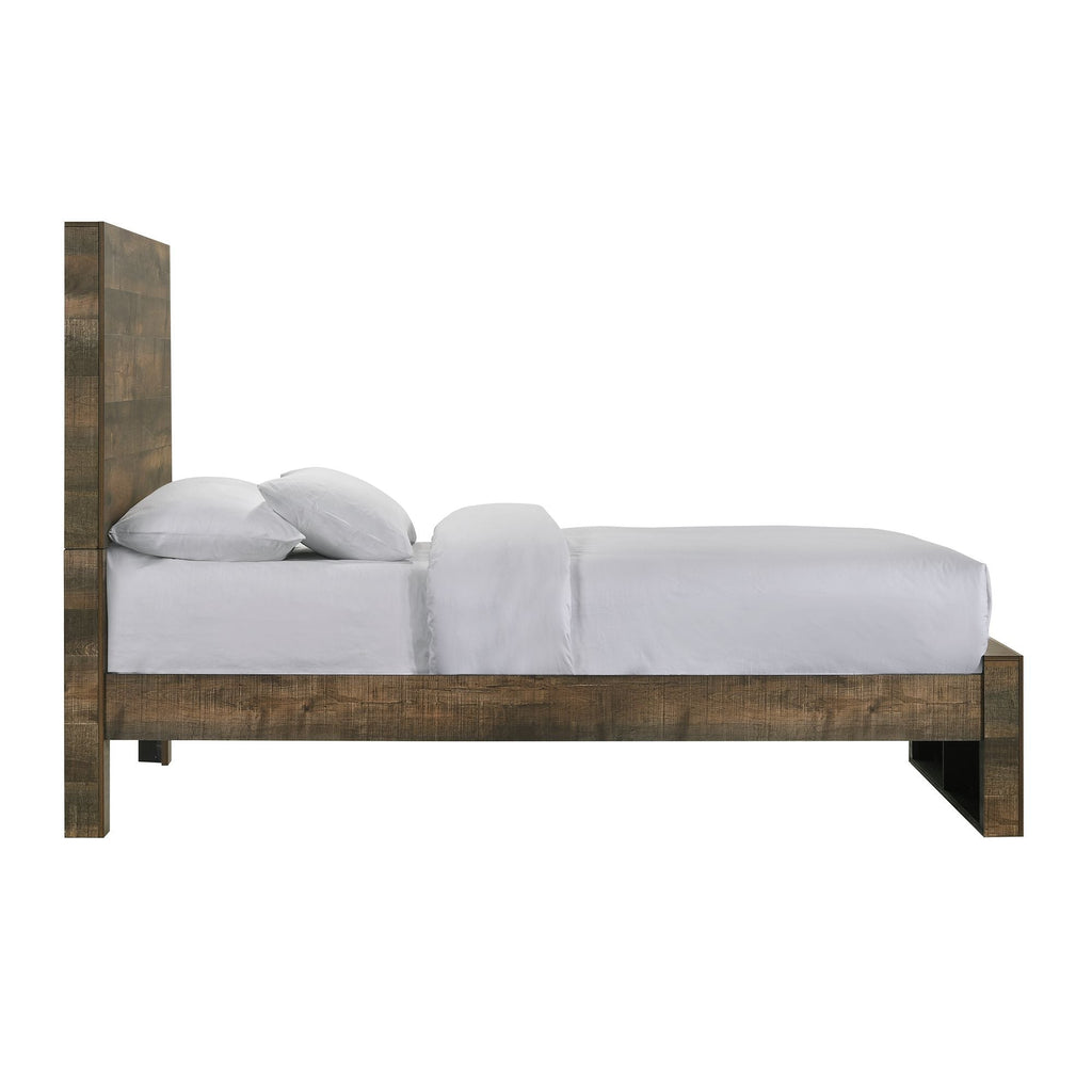 Bailey - Drift King Panel Bed - Walnut - Stylish Home Furniture