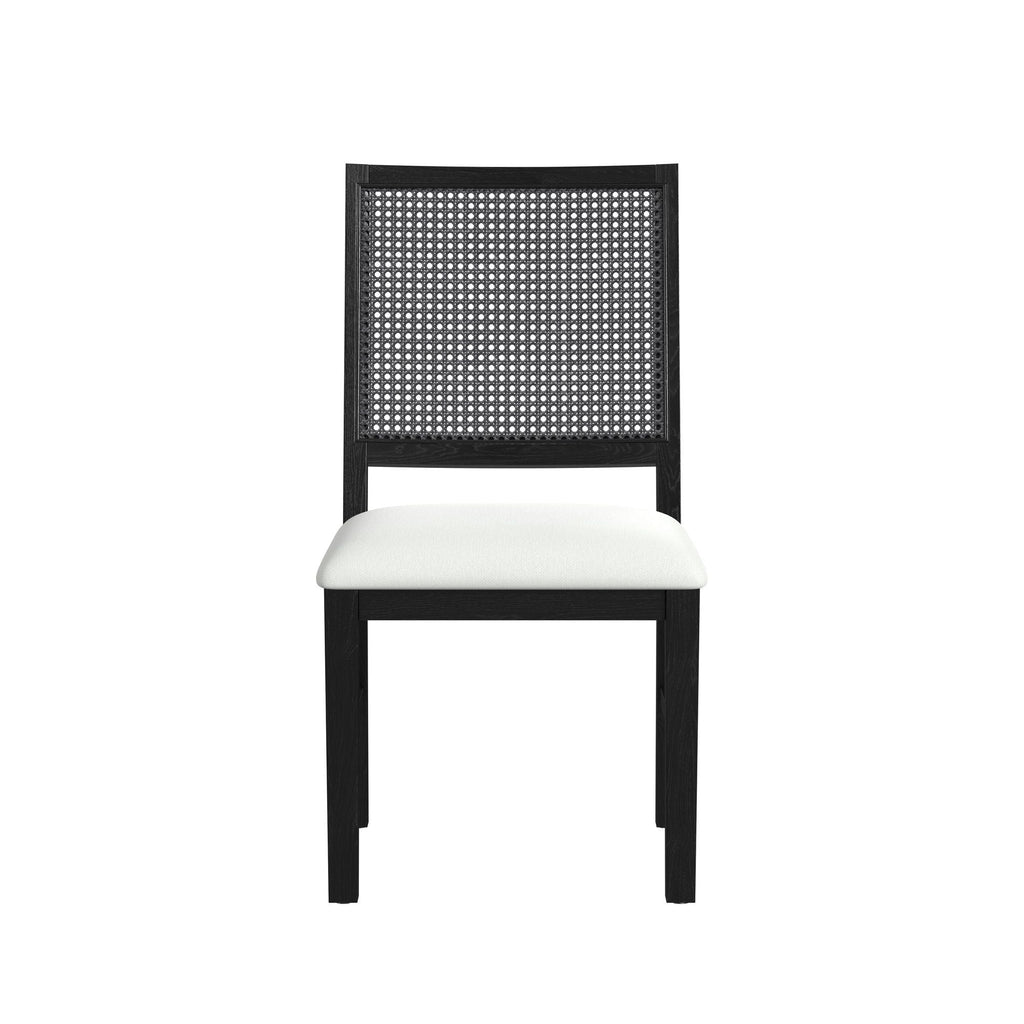 Bahama Breeze - Fabric Dining Chair (Set of 2) - White / Black - Stylish Home Furniture
