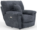 Paxon - Deep Seat Power Lay Flat Recliner With Power Adjustable Headrest - Smoke - Stylish Home Furniture