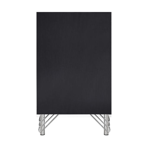 Ava - 2 Drawer Nightstand - Ebony - Stylish Home Furniture
