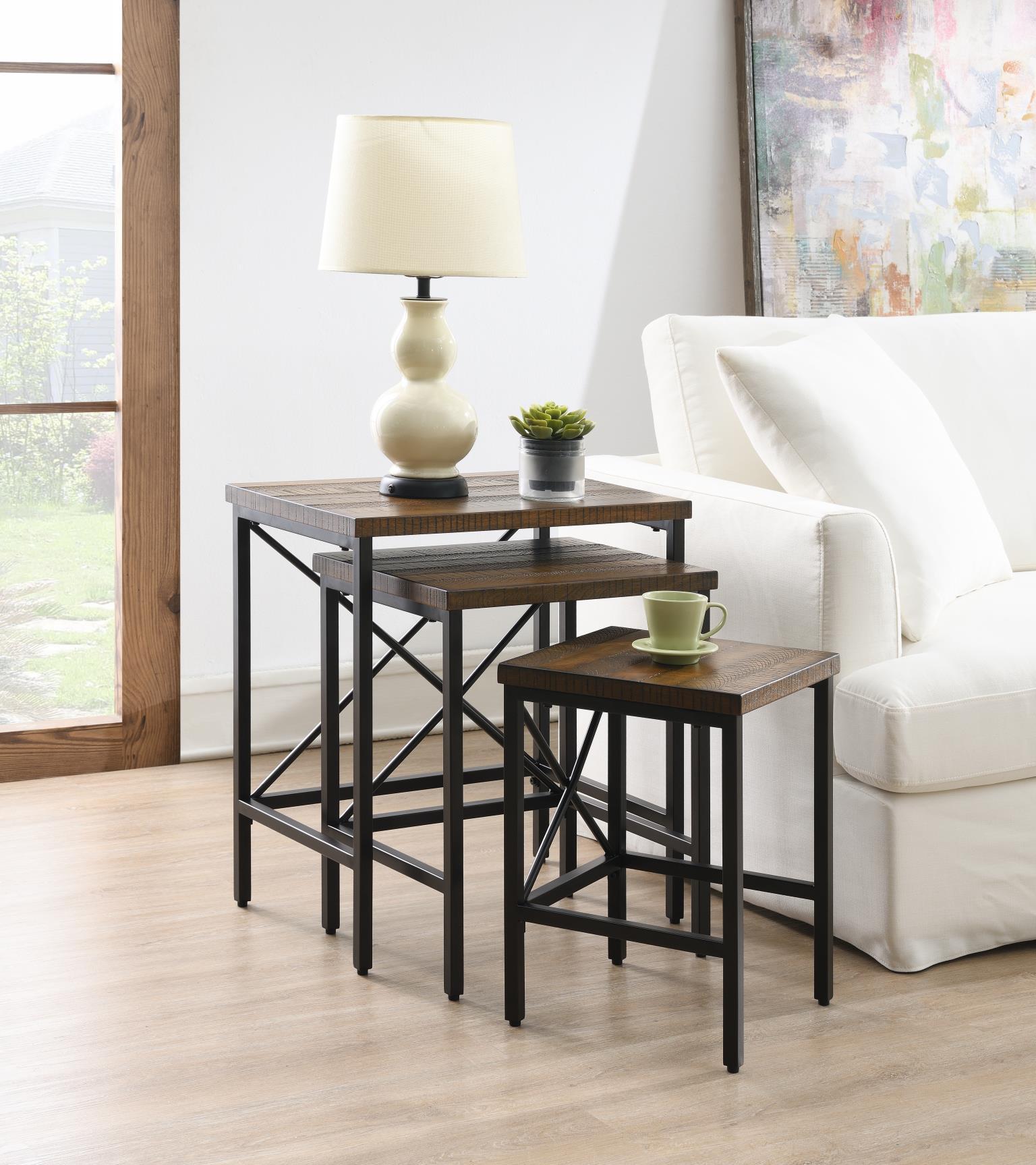 T350 - Nesting Tables (Set of 3) - Pepper - Stylish Home Furniture