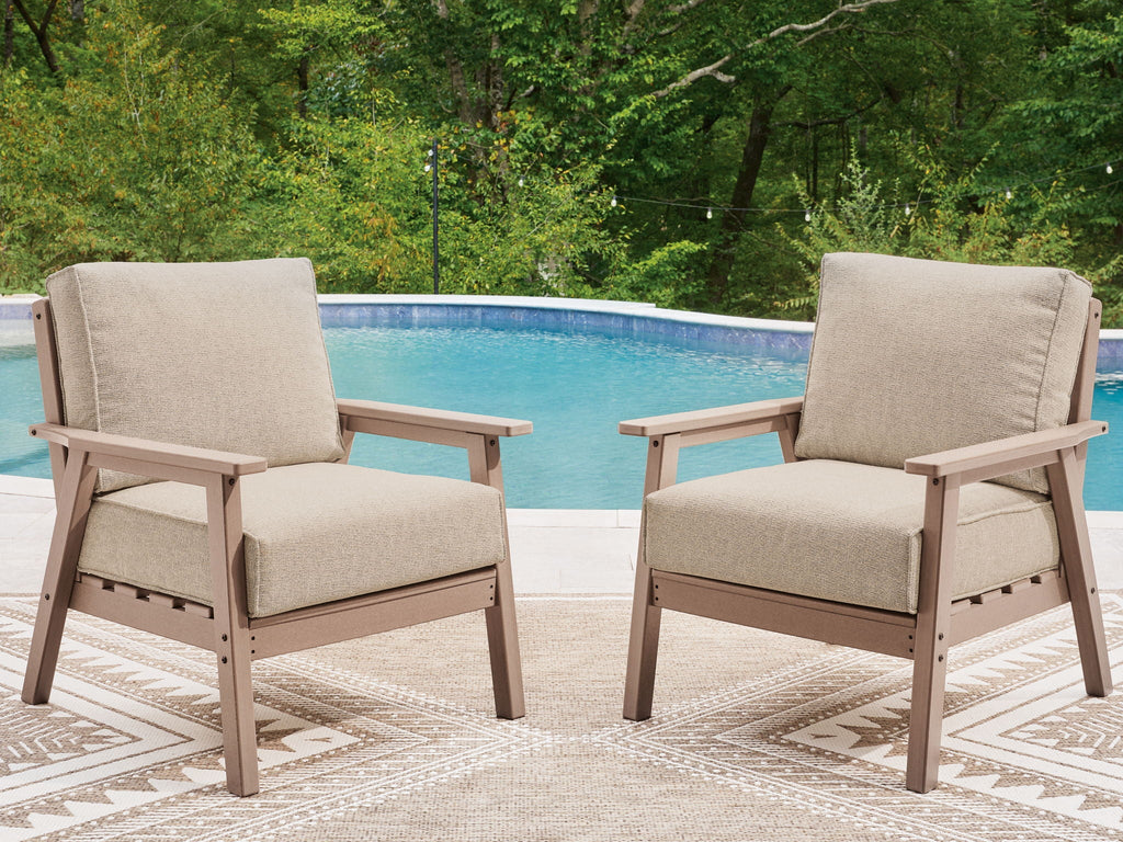 Grover Beach - Lounge Chair With Cushion (Set of 2) - Driftwood - Stylish Home Furniture