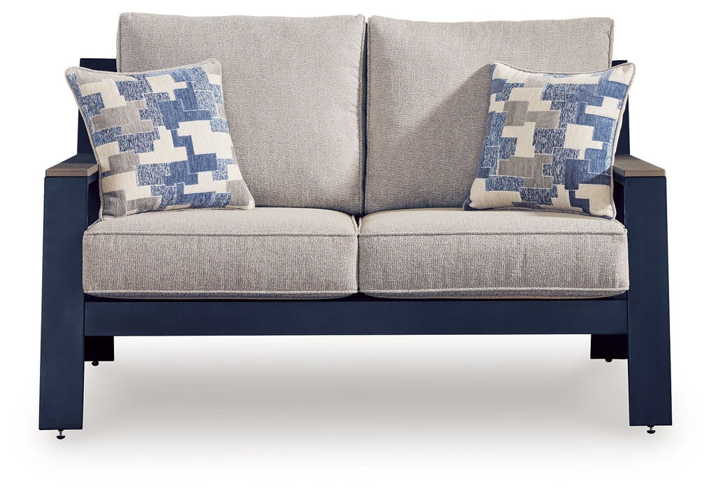 East Beach - Loveseat With Cushion - Blue - Stylish Home Furniture