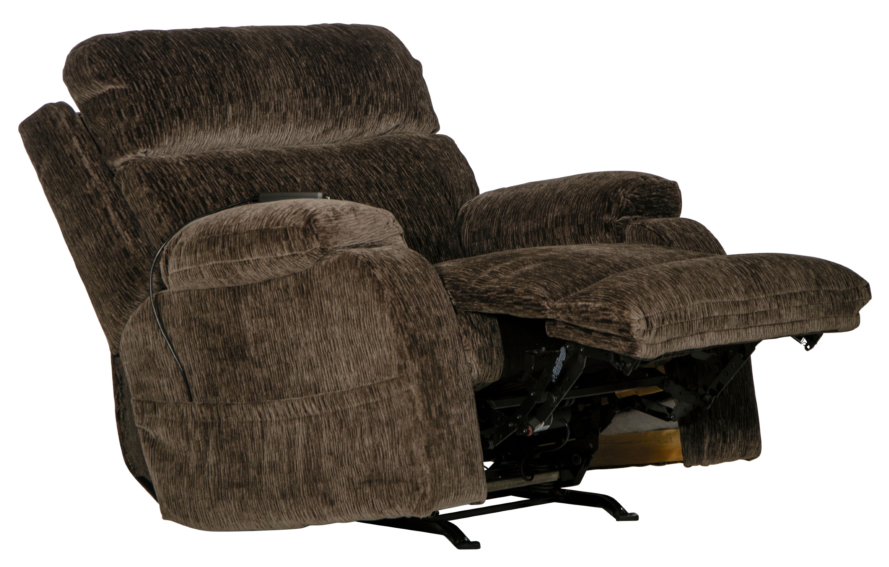 Refresher - Power Headrest Power Rocker Recliner With CR3 Heat / Massage / Lumbar - Stylish Home Furniture