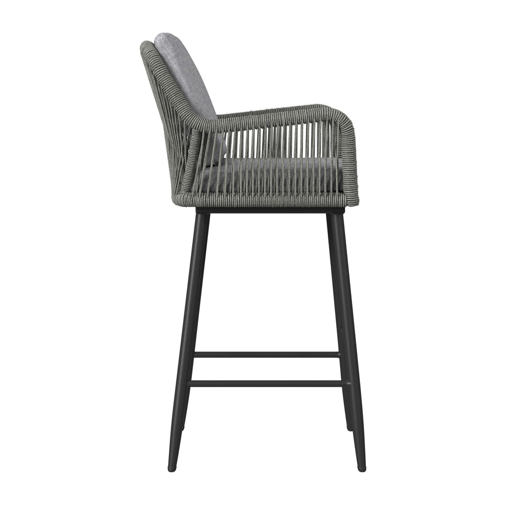 Bayhill - Fabric Barstool (Set of 2) - Black / Gray - Stylish Home Furniture