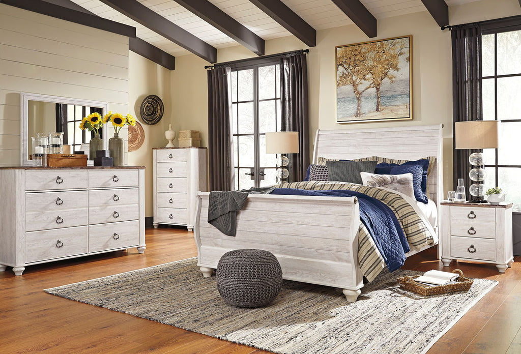 Willowton - Sleigh Bedroom Set - Stylish Home Furniture