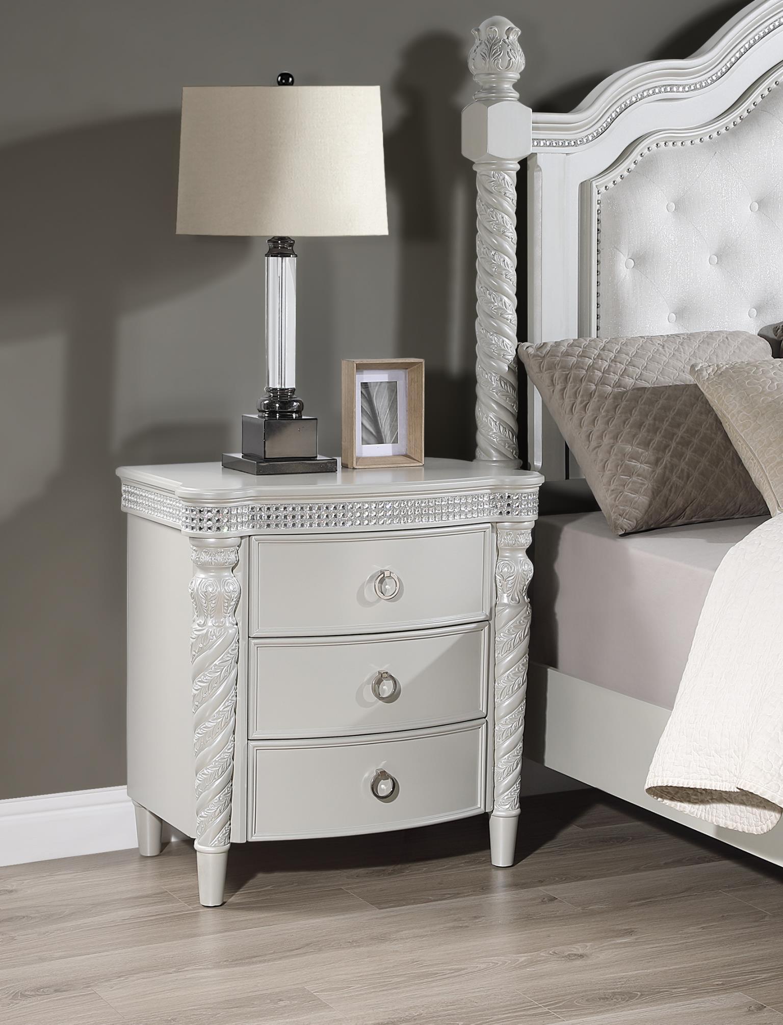 B033 - Nightstand - White - Stylish Home Furniture