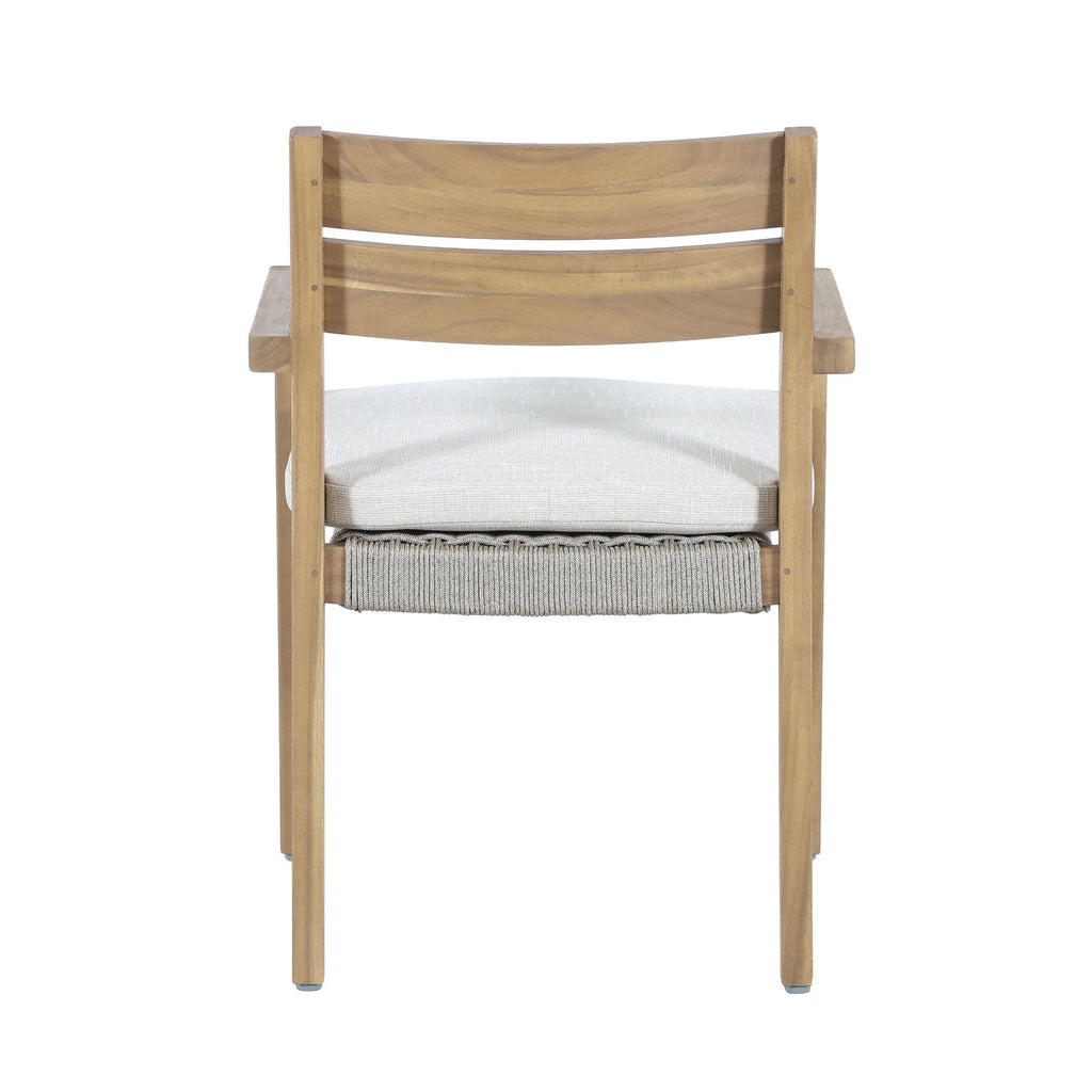 Arden - Wood And Wicker Patio Dining Chair (Set of 2) - Natural / Brown - Stylish Home Furniture