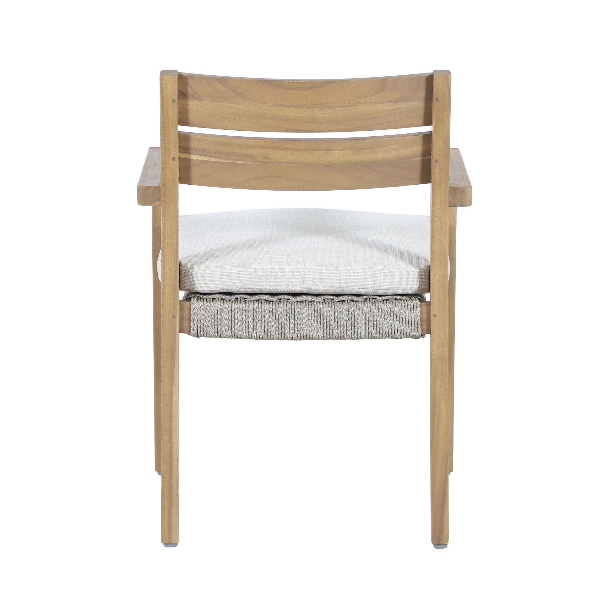 Arden - Wood And Wicker Patio Dining Chair (Set of 2) - Natural / Brown - Stylish Home Furniture
