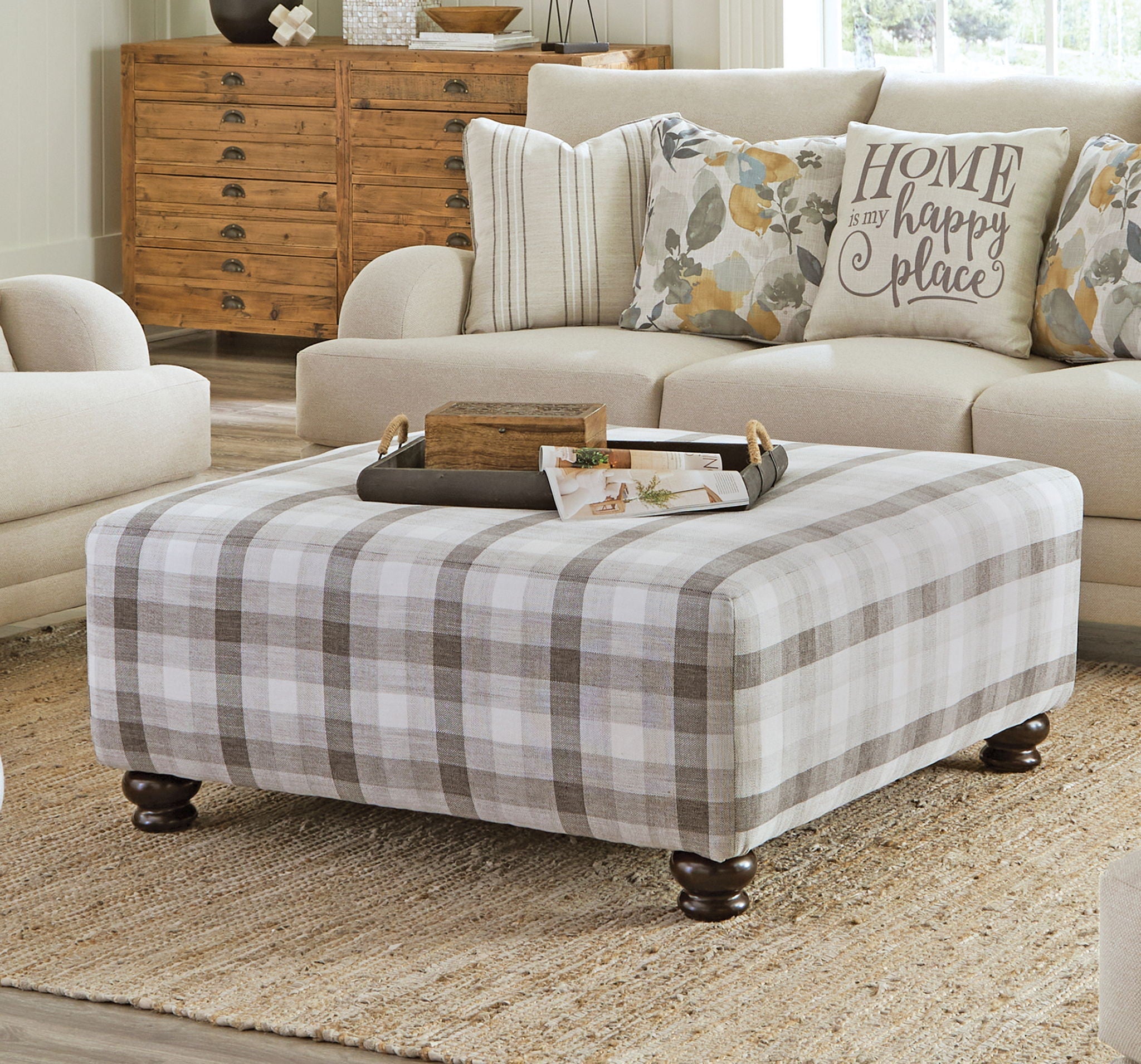 Jonesport - Cocktail Ottoman - Mica - Stylish Home Furniture