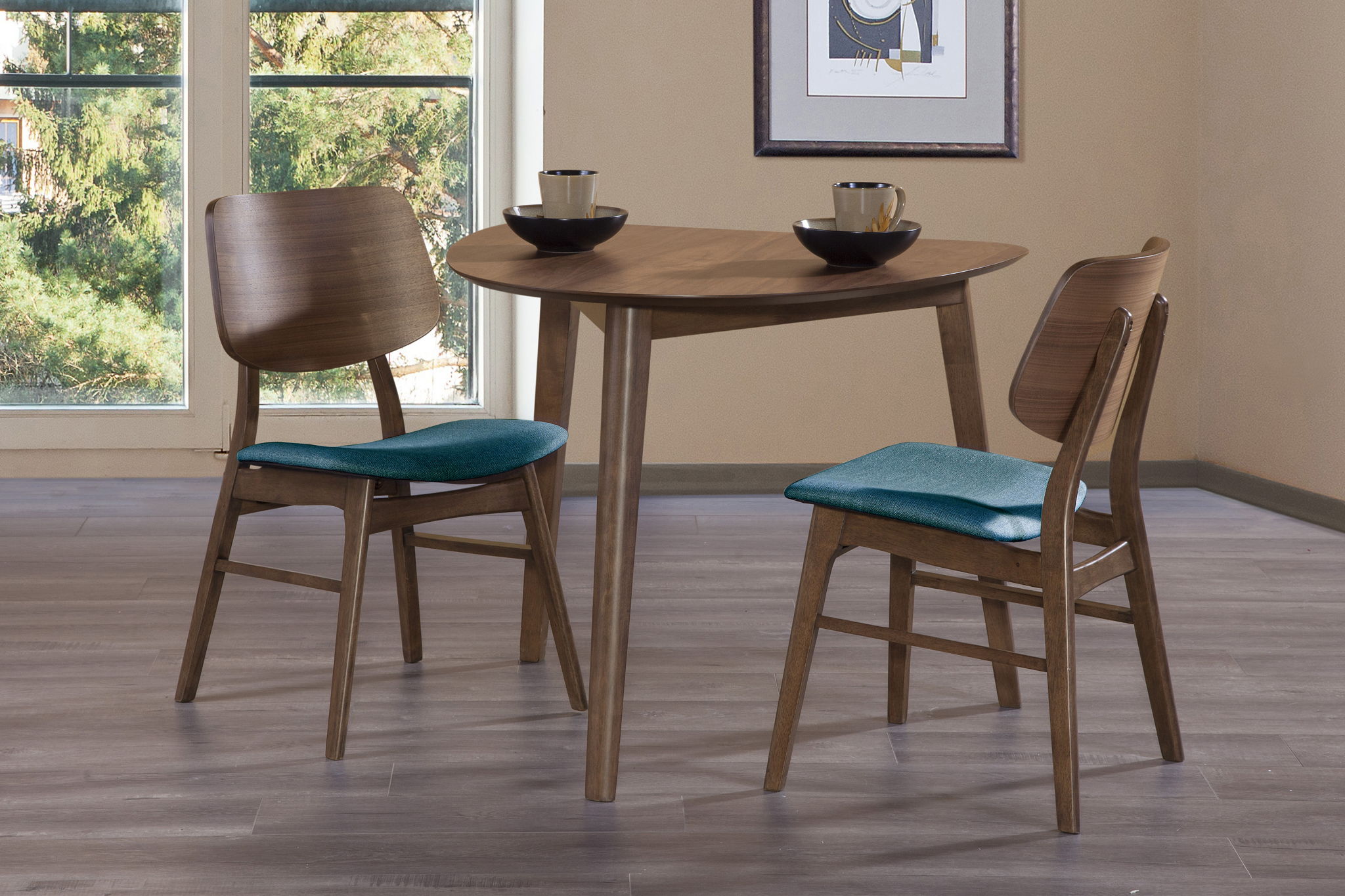 Oscar - Corner Table With 2 Cushion Chairs - Stylish Home Furniture