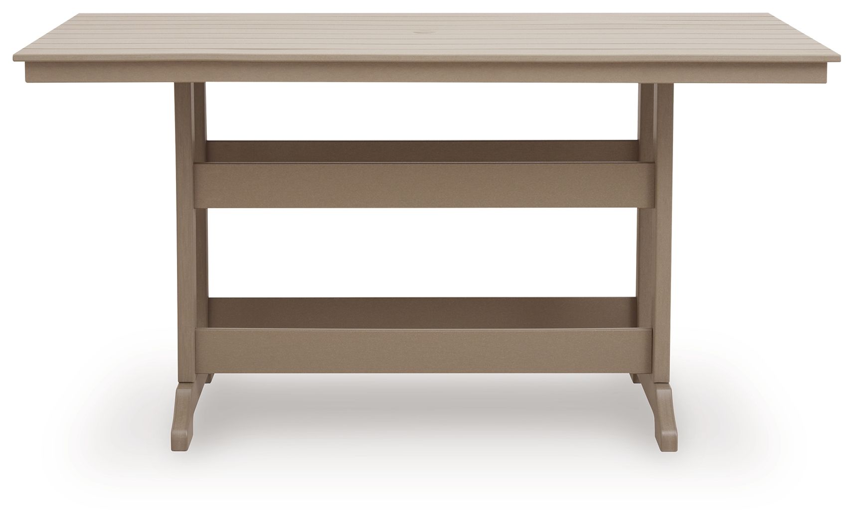 Seacliff Beach - Rectangular Counter Height Dining Table With Umbrella Option - Medium Brown - Stylish Home Furniture