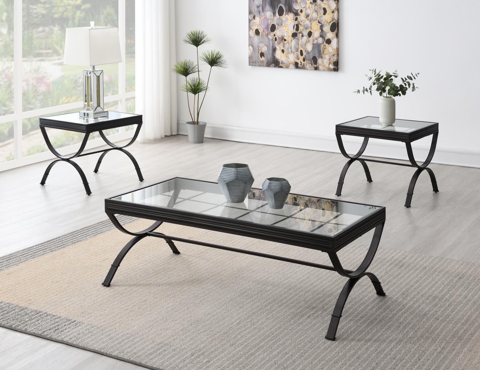 T287 - Coffee Table & 2 End Tables - Pepper - Stylish Home Furniture