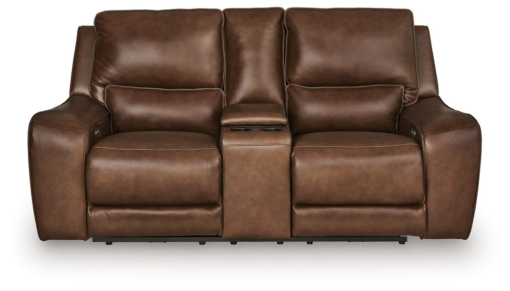 DeepWakes - Power Reclining Loveseat / Console / Adjustable Headrest - Stylish Home Furniture