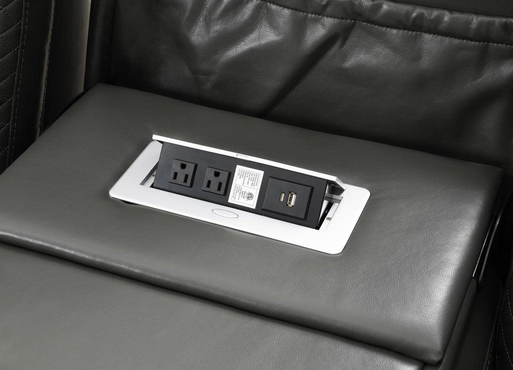 U93 - LED Power Reclining With Power Headrest Chair - Gray - Stylish Home Furniture