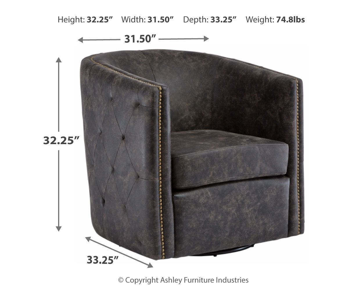 Brentlow - Swivel Accent Chair - Stylish Home Furniture